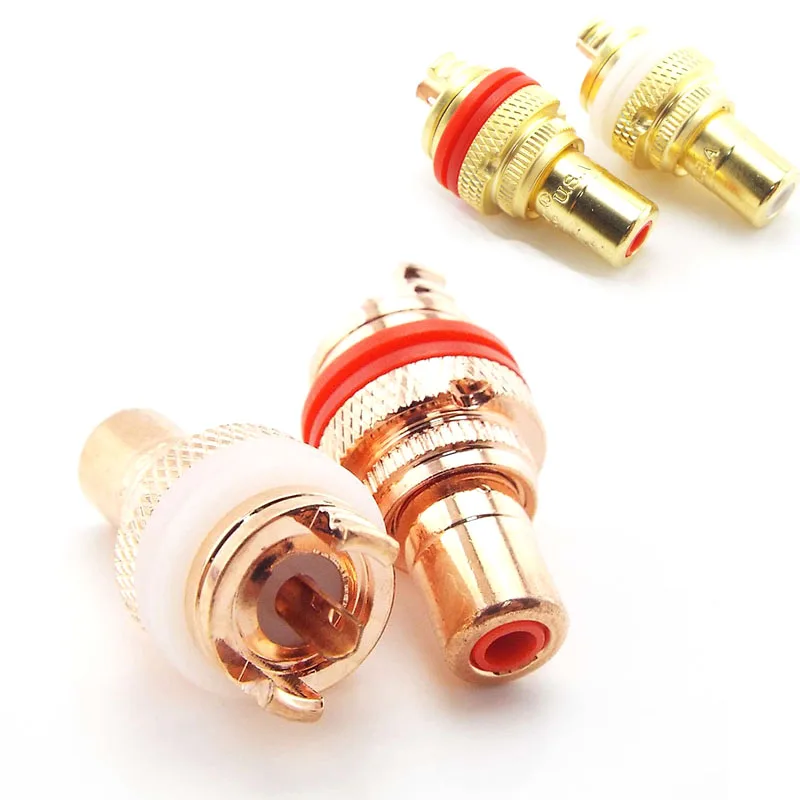 Gold RCA Jack HIFI терминалы Pom изоляция высококачественный переходник с внутренней