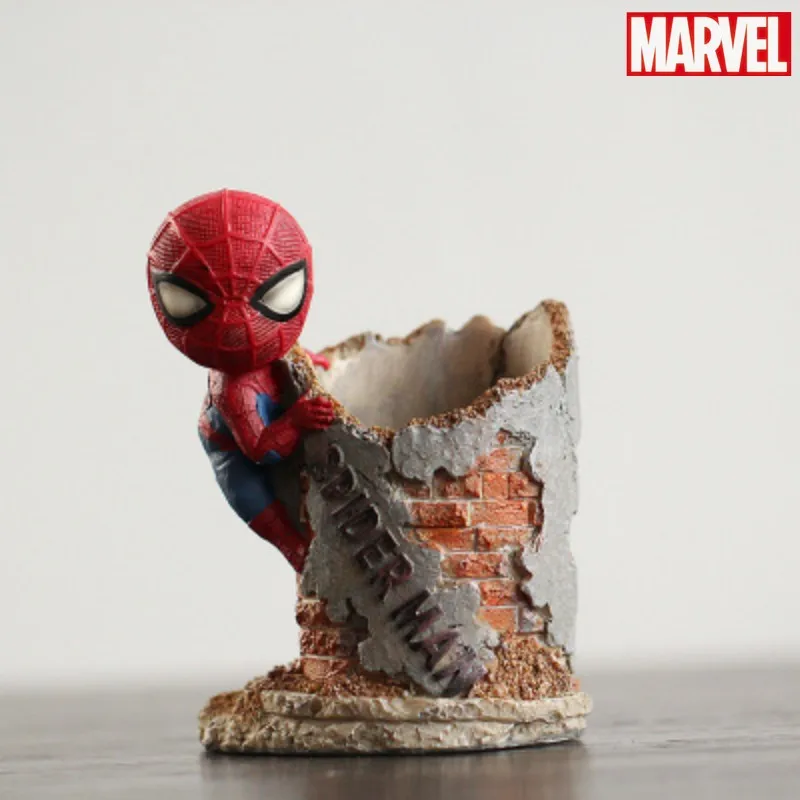 

Anime Home Creative Desktop Organizer Basket Pen Holder Clutter Key Storage Box Marvel Spider Man Fancy Cool Stationery Gift