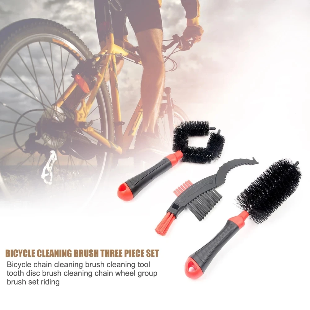 

1 Set Bicycle Chain Cleaning Tool Portable Mountain Bike Clean Brushes Bicycle Motorcycle Tire Chain Gear Wheel Wash Tools
