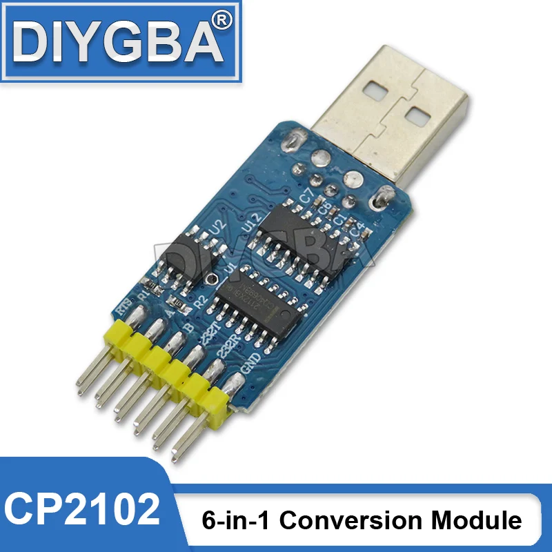 WAVTZT CP2102 USB в UART TTL RS232 USB TTL в RS485 взаимный преобразователь 6 в 1 модуль преобразователя последовательный адаптер для Arduino