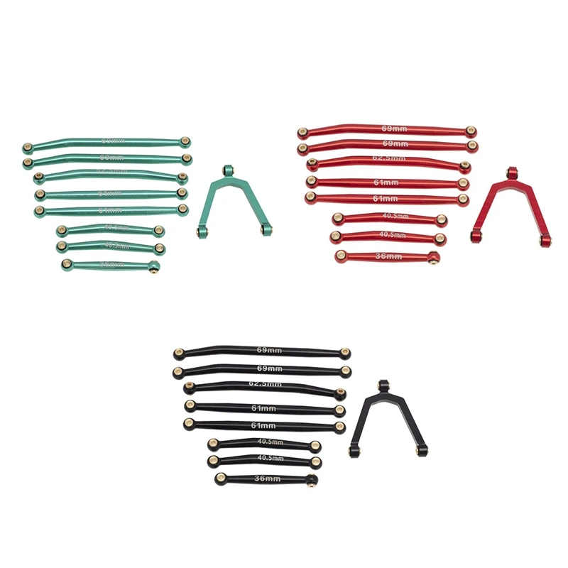 

CNC Metal High Clearance Chassis Links Set for 1/24 RC Crawler Car Axial SCX24 AXI90081 Deadbolt Upgrade Parts