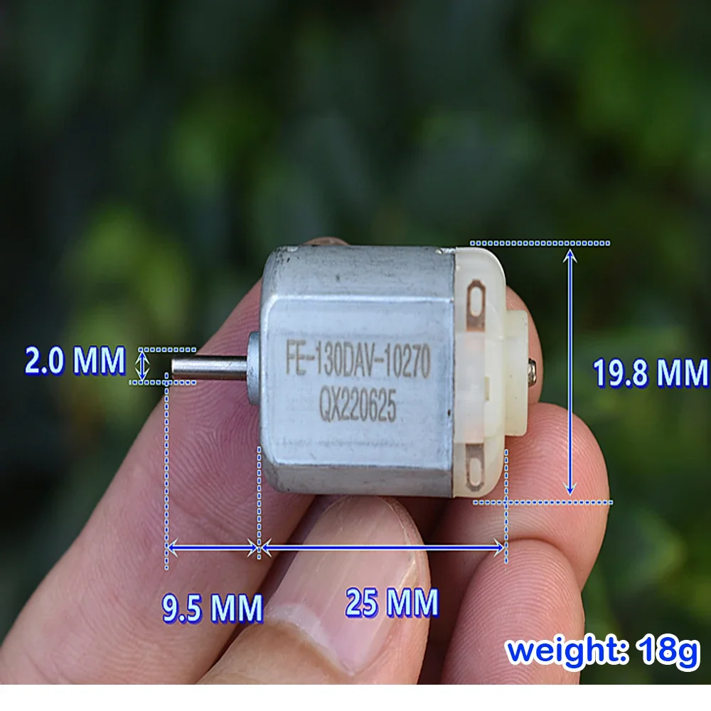 Мини FE-130DAV-10270 Двигатель постоянного тока 12 В 13000 об/мин 9 5 мм Вал Электрический 130 RC