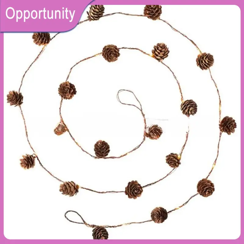 

Festival Party New Year Gifts Pinecone Garland Fairy Lights Usb Plug-in Festoon Tree Decor Outdoor Christmas Pine Cone Light 2m