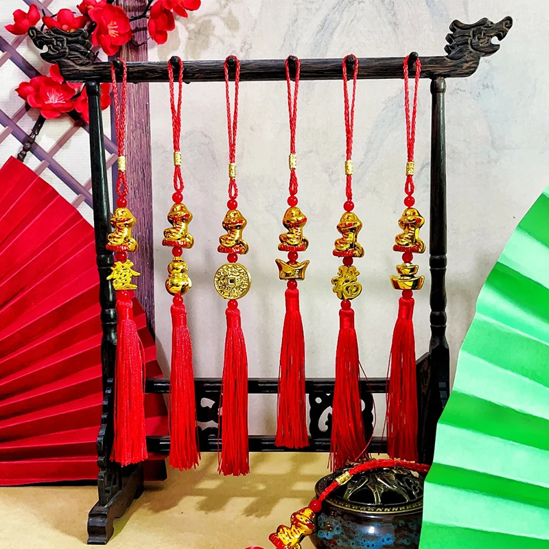 1 шт. 2025 год змеи позолоченный пластиковый кулон со знаком зодиака змея Юаньбао