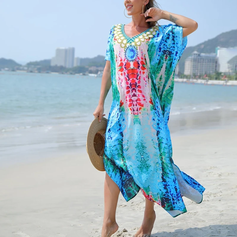 Женский пляжный костюм для плавания элегантный свободный большого размера с