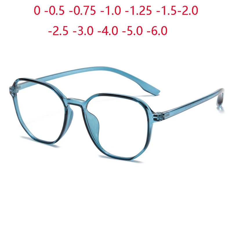 

Ultralight TR90 Blue Light Blocker Myopia Spectacles Frame Women Men Fashion Oval Prescription Glasses Myopia 0 -0.5 -0.75 To -6