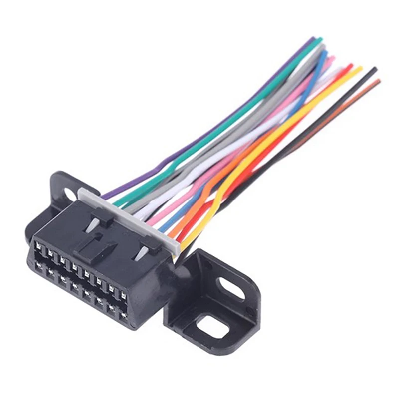 16 Pin Obd2 Cable Female Extension Connector Obd 2 Adapter Ribbon Cable Car Computer Detection Universal Connector Main Line