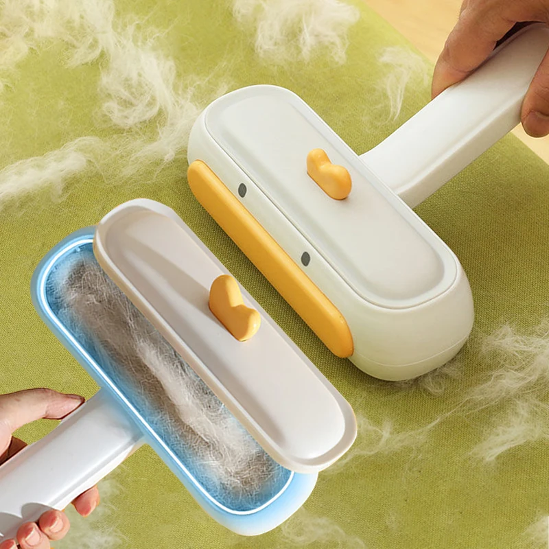 

Cute Pet Hair Removal Roller 2Way Cat And Dog Hair Cleaning Brush To Remove Furniture Hair Brush Self-cleaning Lint Pet Supplies