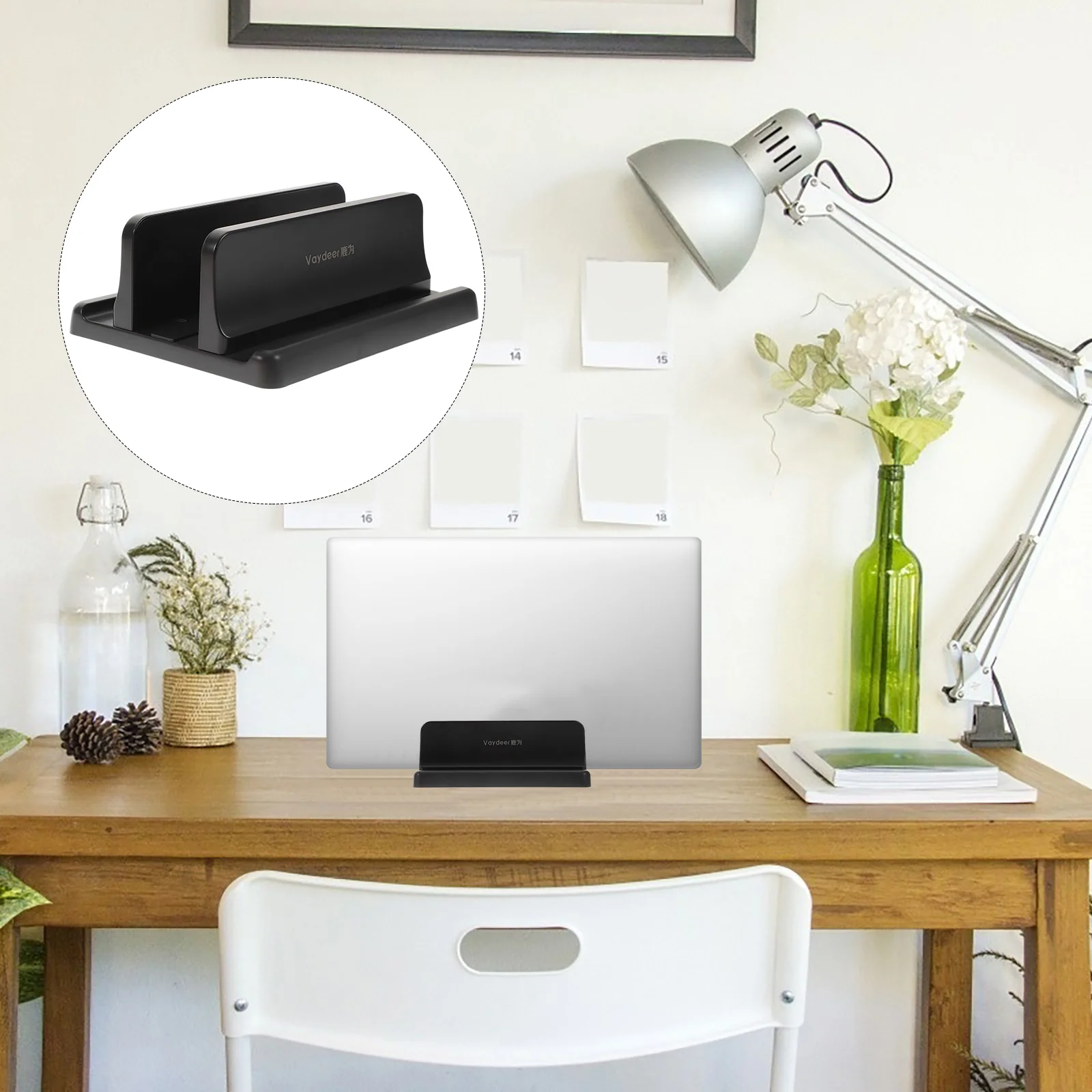 

Laptop Stand Vertical Holder Tablet Support Upright Supporting Notebook Deck Laptops Cradle Desktop Computer Adjustable Portable