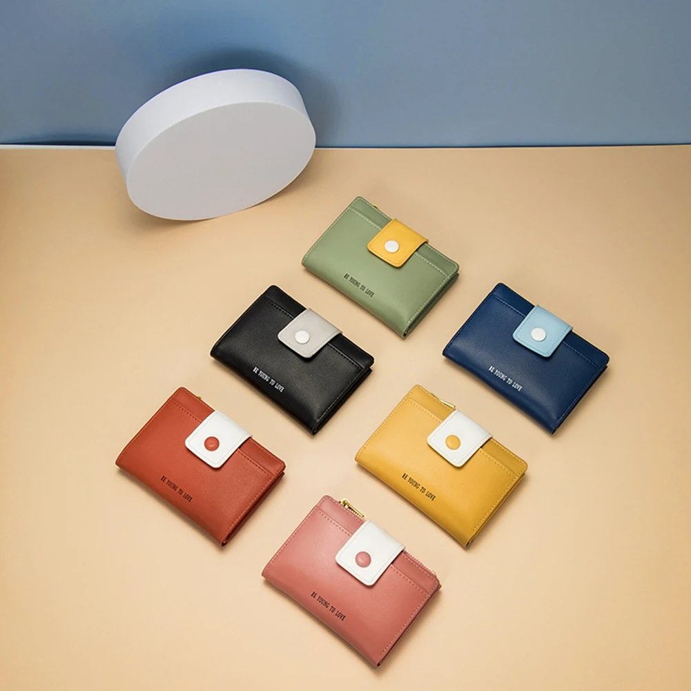 

Новинка 2022, женская сумка для карт двойного сложения, комбинация цветов, модная, простая, подходит для свиданий, Лучшая распродажа-WT