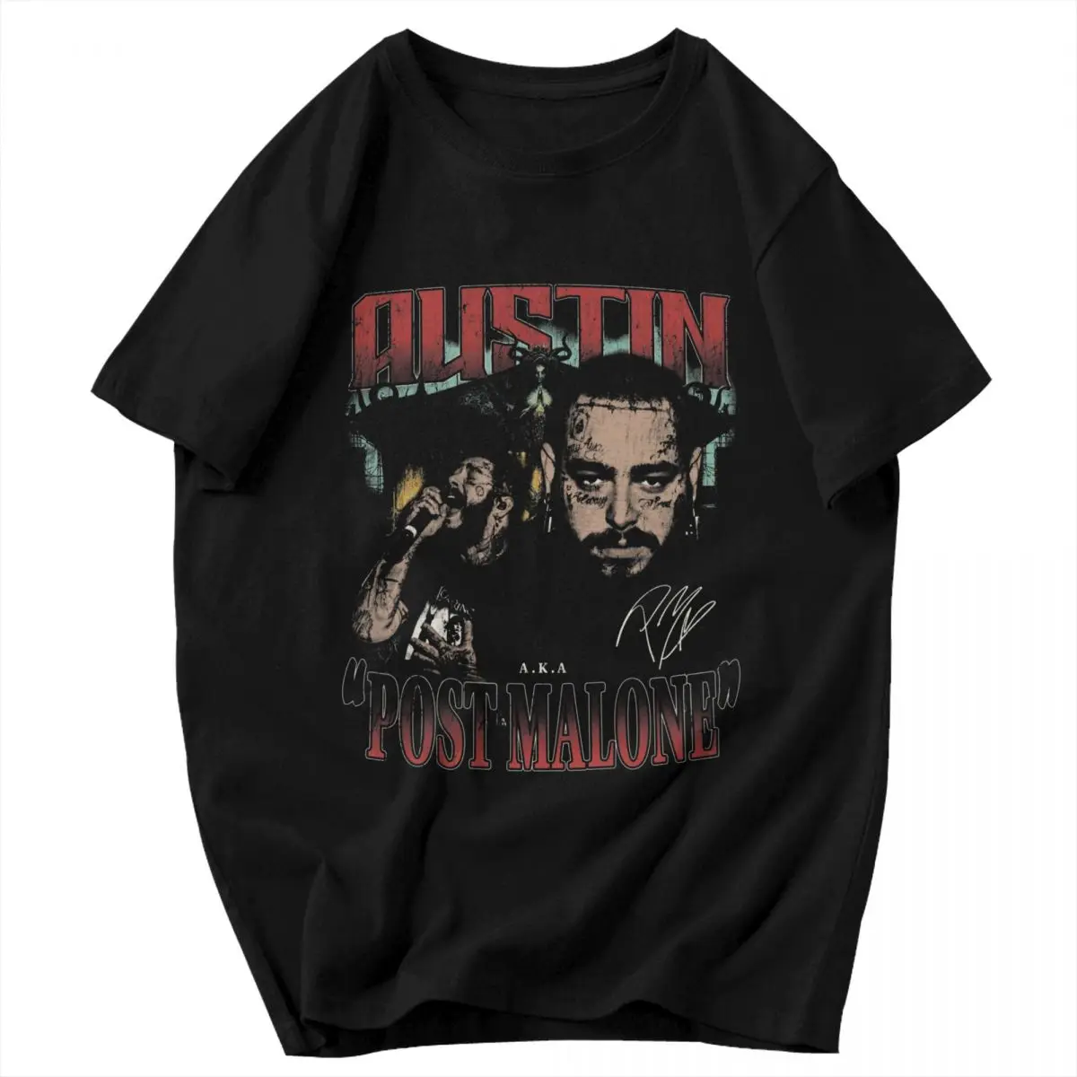 Мужская футболка P-Posts M-Malones Idea Y2K Графика Аниме Топы унисекс Футболки