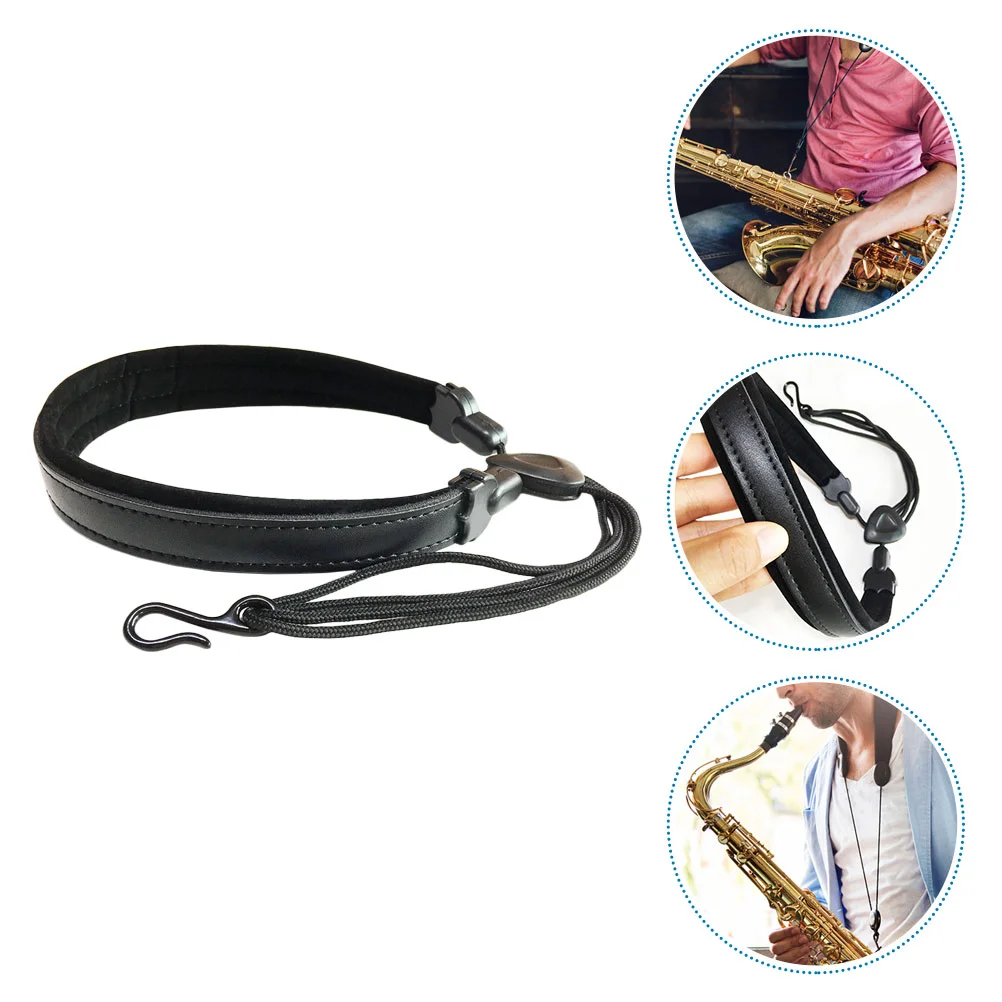 

Neck Strap PU Saxophone Neck Strap Saxophone Lint Strap Saxophone Hanging Strap for Performance Decoration Saxophone Supply