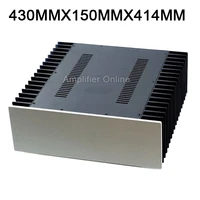 1pcs 430x150x414mm full aluminum power amplifier chassis class a amplifier enclosure hifi diy case with thickened radiator ap262