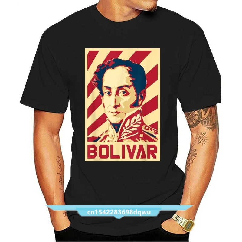

Новая забавная Мужская футболка с принтом Симона Боливара Венесуэла Ретро пропагандистская Мужская футболка для женщин и мужчин