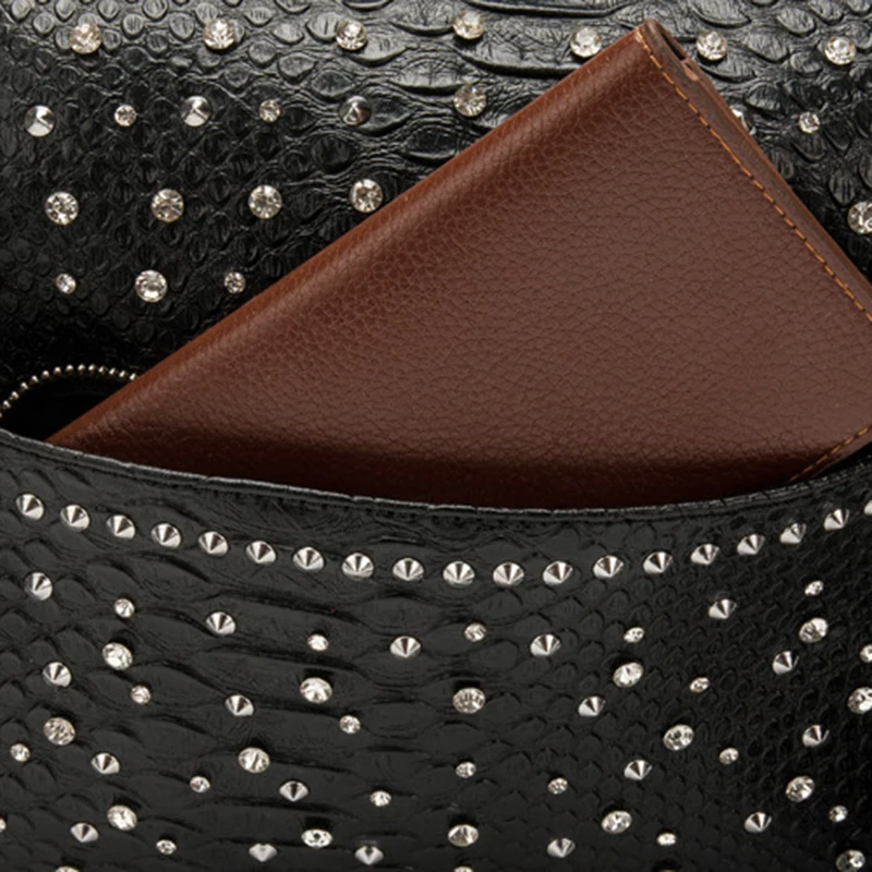 Фото Bolsos de lujo para mujeres bolsos ретро bolsos remachados bolsos para mujeres bolsos de viaje de gran capacidad bolsos №5