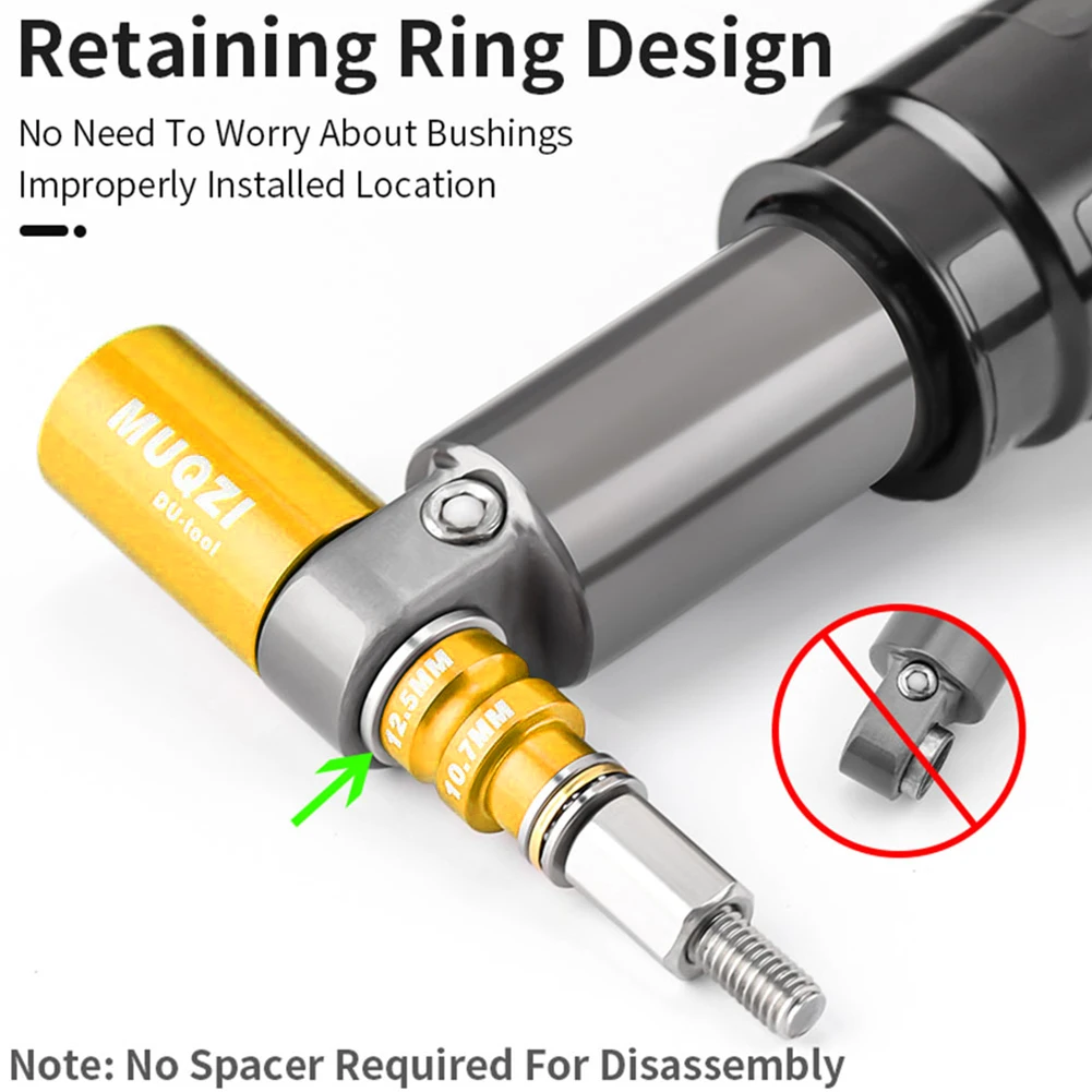 

Инструмент для втулки амортизатора Muqzi, простая установка, инструмент для втулки заднего амортизирующего подшипника из нержавеющей стали, ...