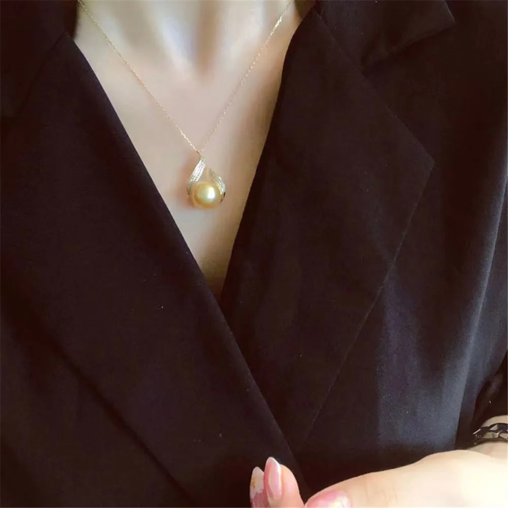 S925 Sterling Silver Pearl Pendant Settings Blank/Base For DIY Pendant Jewelry Making Accessories Suitable for 11-13mm Bead