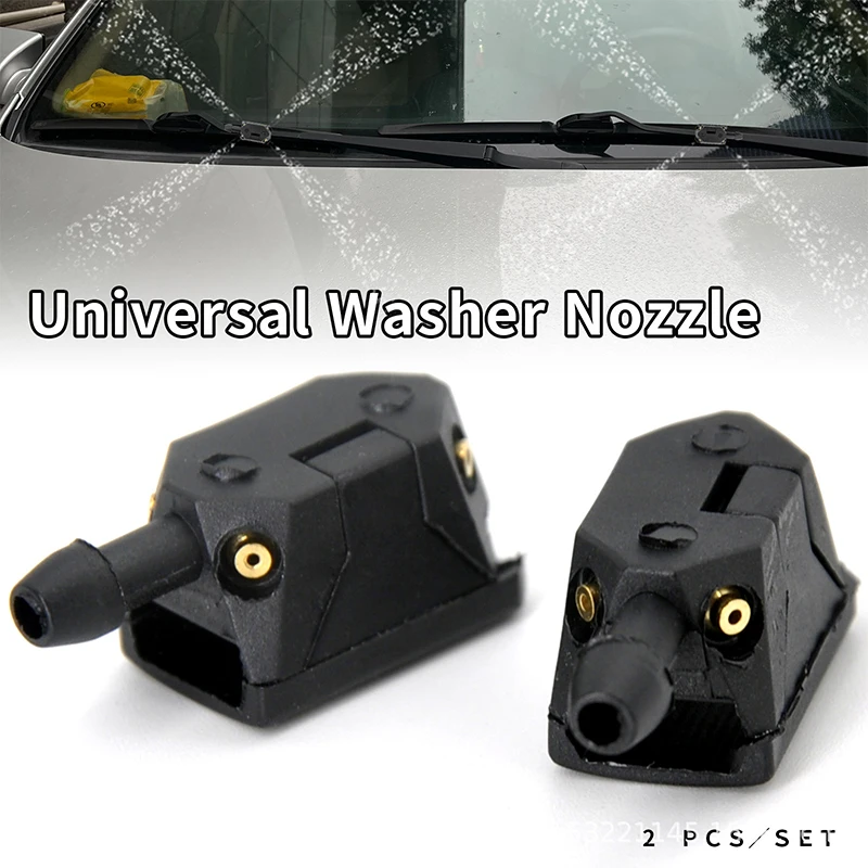 

2PCS/Set Universal Car Windscreen Washer Wiper Blade Water Spray Jet Nozzles Mounted