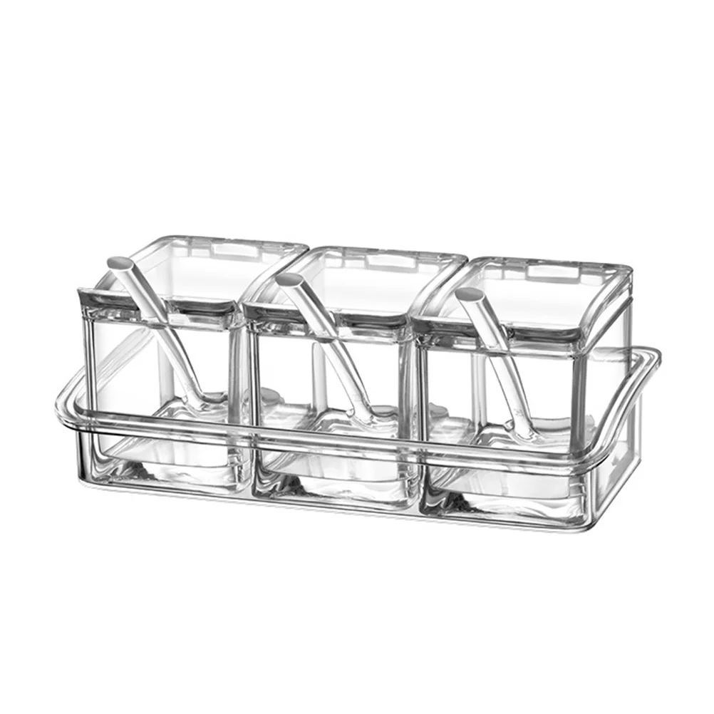 

Акриловая прозрачная коробка для приправ, 1 набор, прозрачная коробка для приправ, Прочные прозрачные коробки для приправ