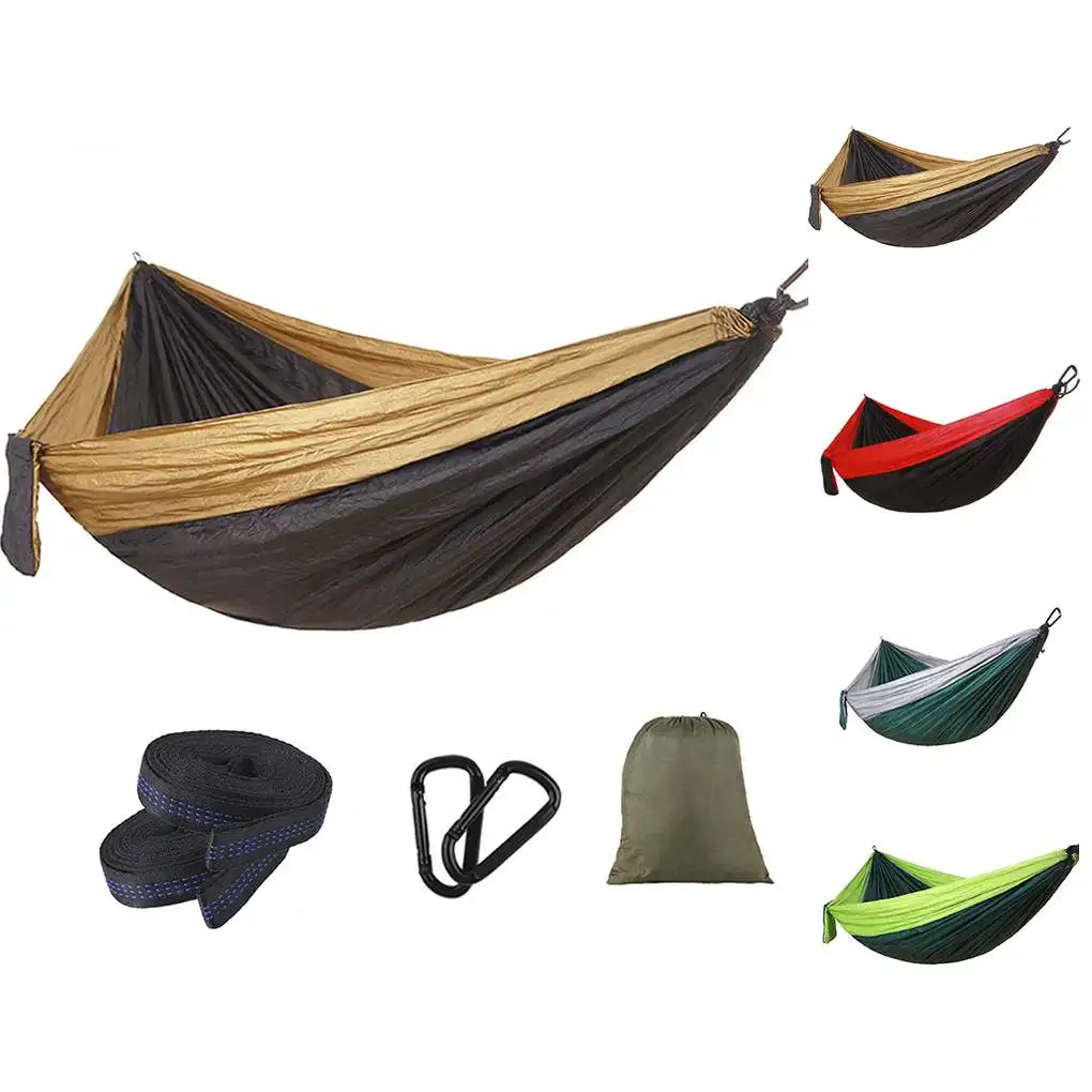 

Parachute Cloth Camping Swing Hanging Bed Portable Outdoor Couple Multi-function Hammock 2021 new dropshipping