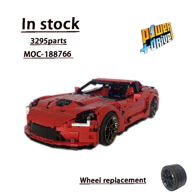 Классический спортивный автомобиль 1:8 пластиковый конструктор