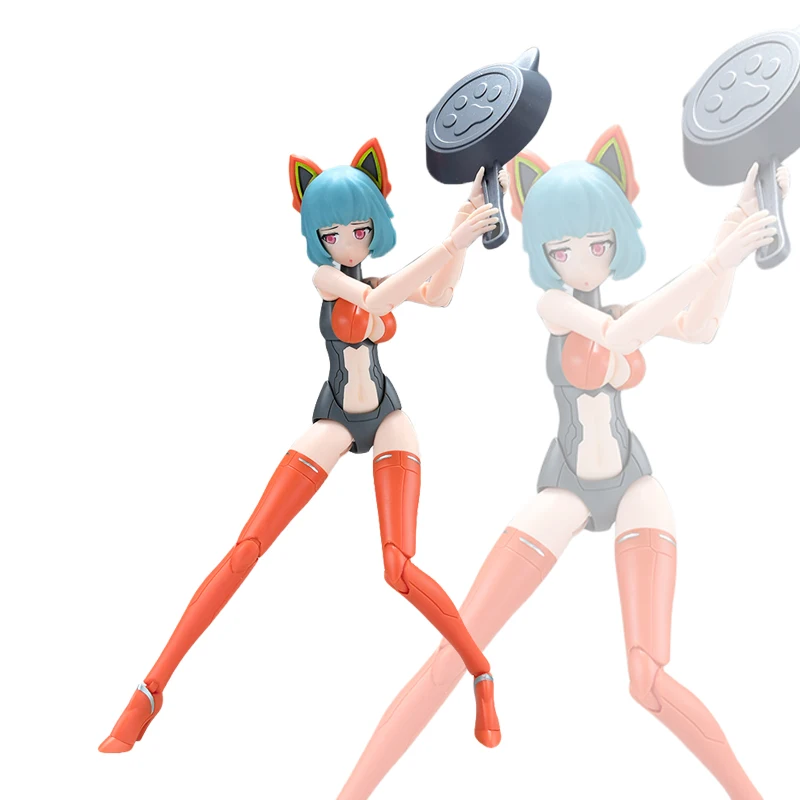 

Cowentional Automatic Tyler Cat.felis Cat-002 Ver.5Th Anniversary Mobile Suit Girl Nekomusume Assembly Action Figure Model Toy