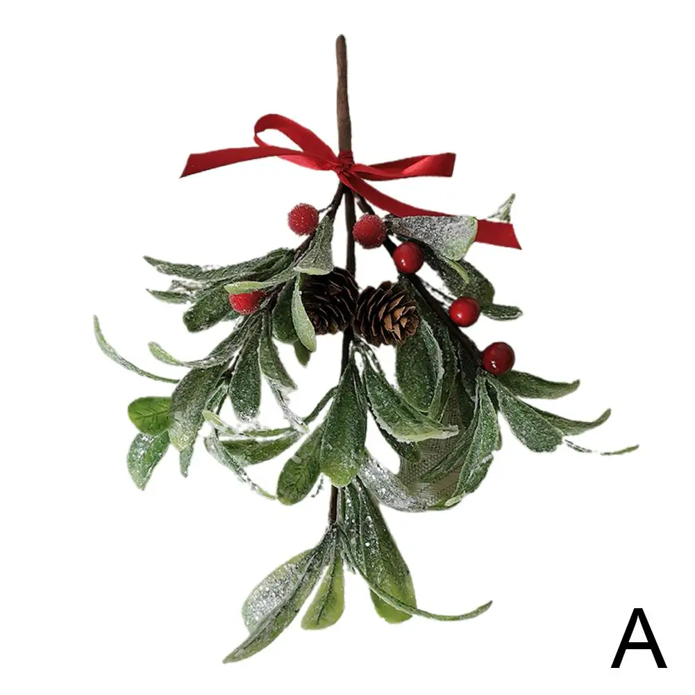 Искусственное растение имитация листьев подвесные принадлежности с омелой