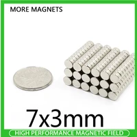 2050100pcs 73 mm neodymium magnet disc 7x3mm n35 ndfeb dia 7x3 strong small magnetic magnets for craft 7 mm x 3 mm