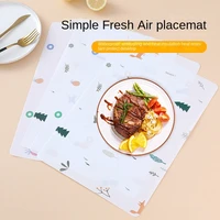 1pc placemats waterproof and oil proof western meal mats anti scalding bowl mats cute household small fresh wind insulation mats