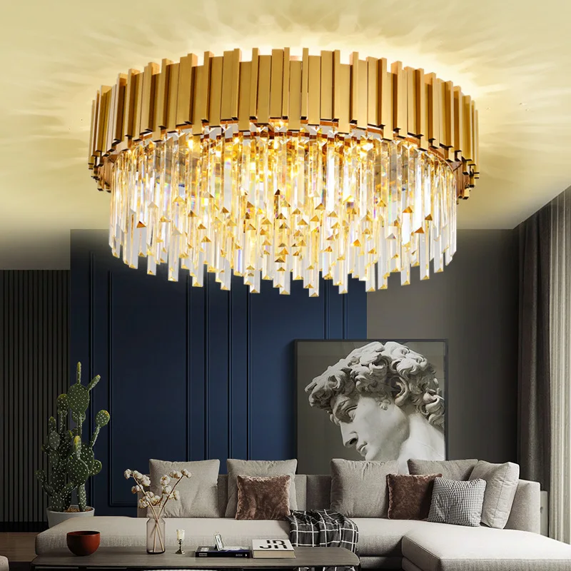 

Pendant Lamp Led Art Chandelier Light Room Decor Luxury Crystal Postmodern Simple Household Nordic Restaurant