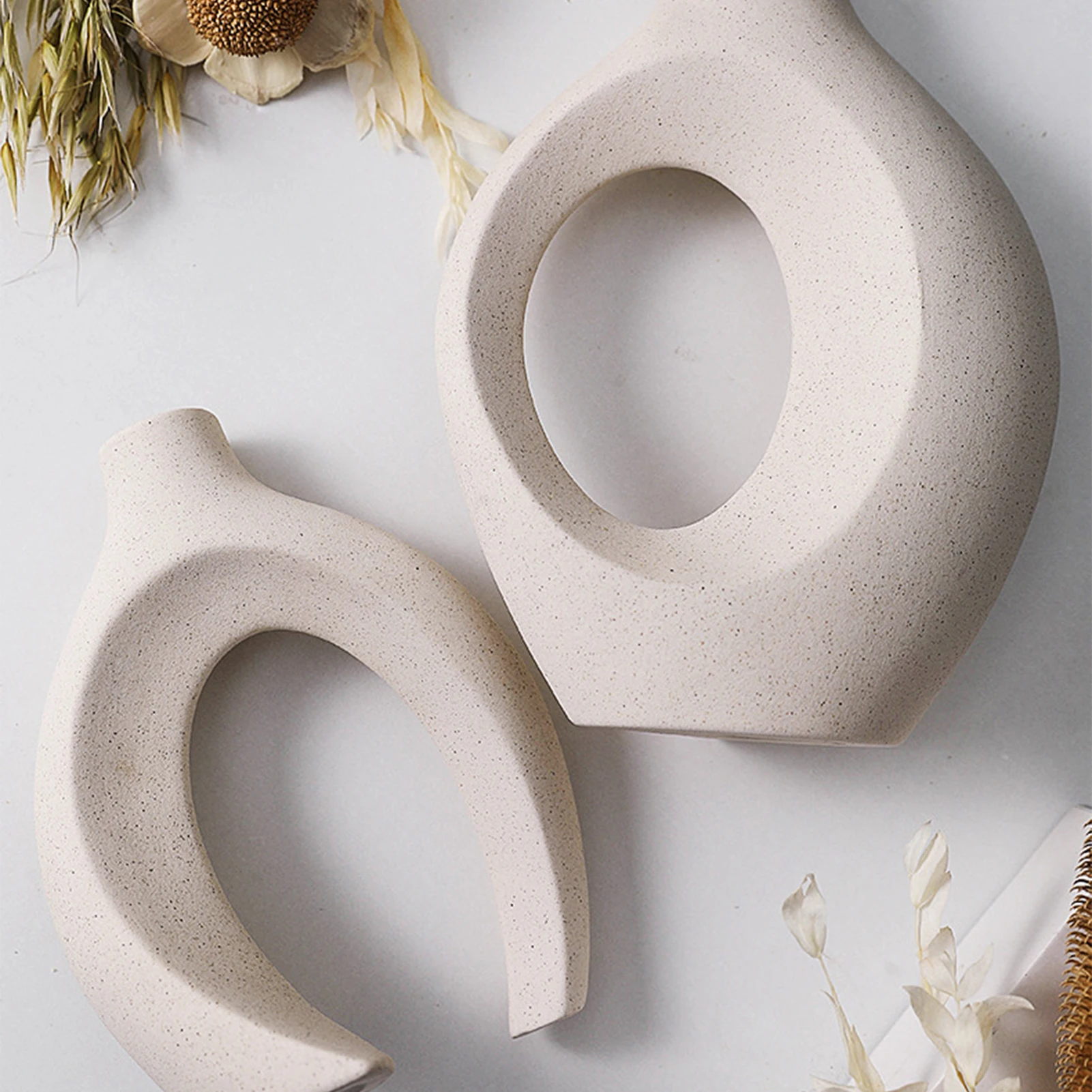 

Керамическая ваза в скандинавском стиле с орнаментом, персонализированное настольное украшение для кабинета, гостиной