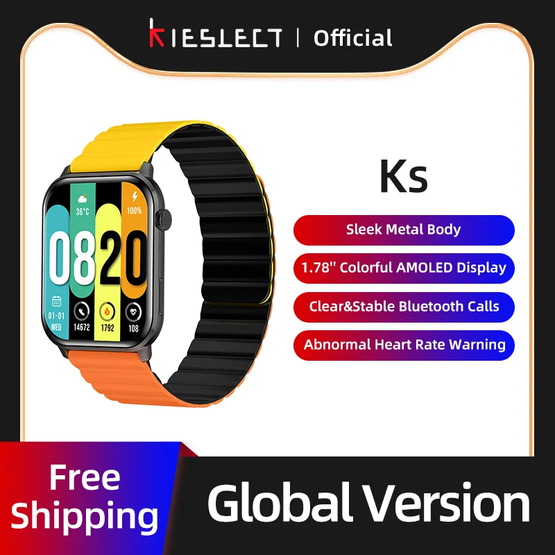 Kieslect Ks Smartwatch 1.78Inch HD AMOLED Screen Bluetooth C