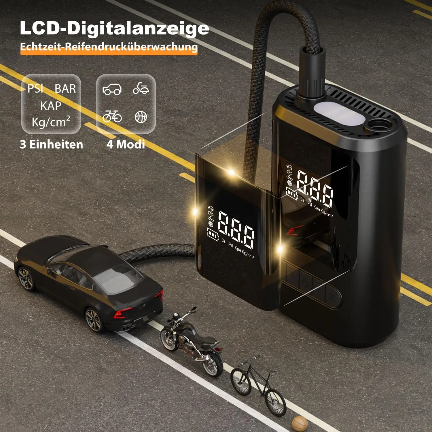 Миниатюрный Портативный Электронный воздушный насос 6000 мАч аккумулятор 150