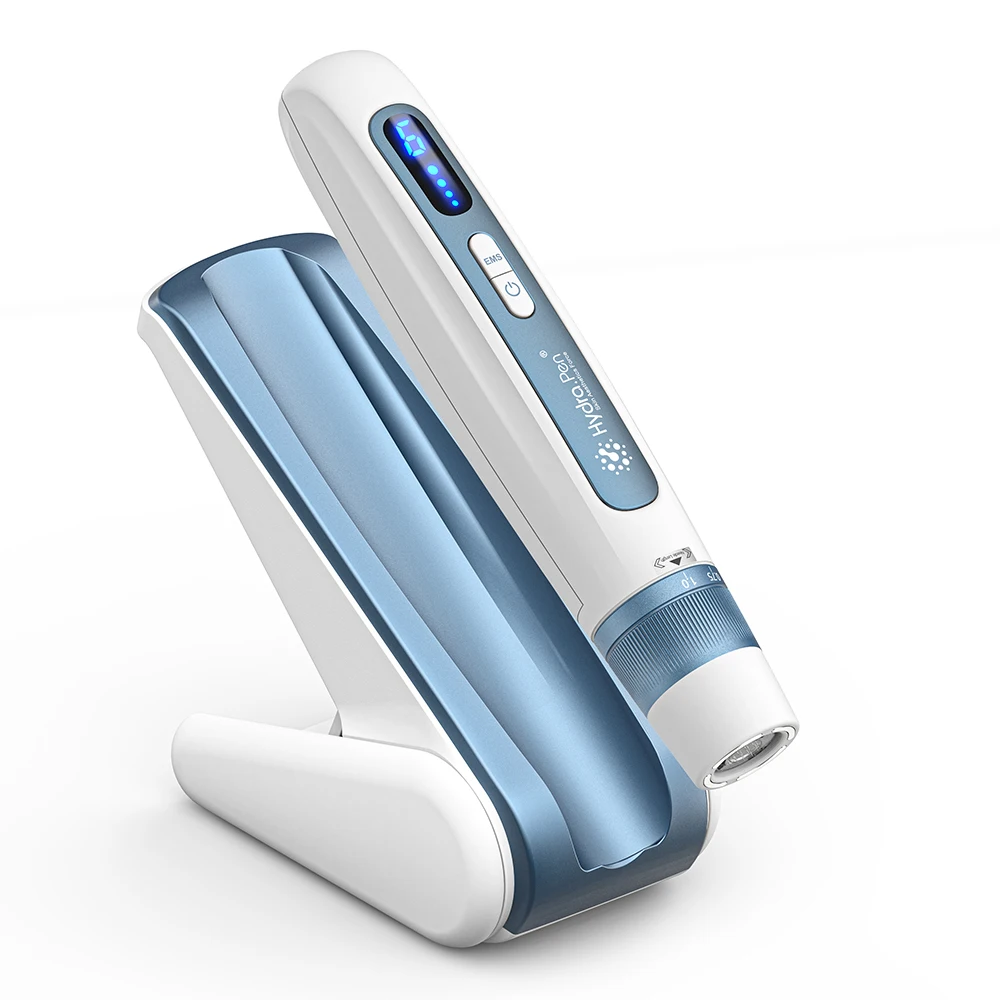 Фото Hydra Pen H5 — это устройство для микронидлинга сине-белой серии, лучший подарок для ухода за кожей, модель H5 с H12 PIN, 12 насадок, длина 0,25 мм. №5