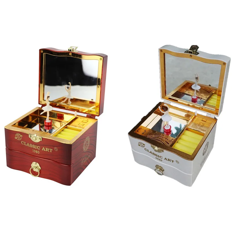 

Best Ballet Girl Spinning Dance Music Box Jewelry Box Clockwork Christmas Valentine's Day Gift For Girlfriend