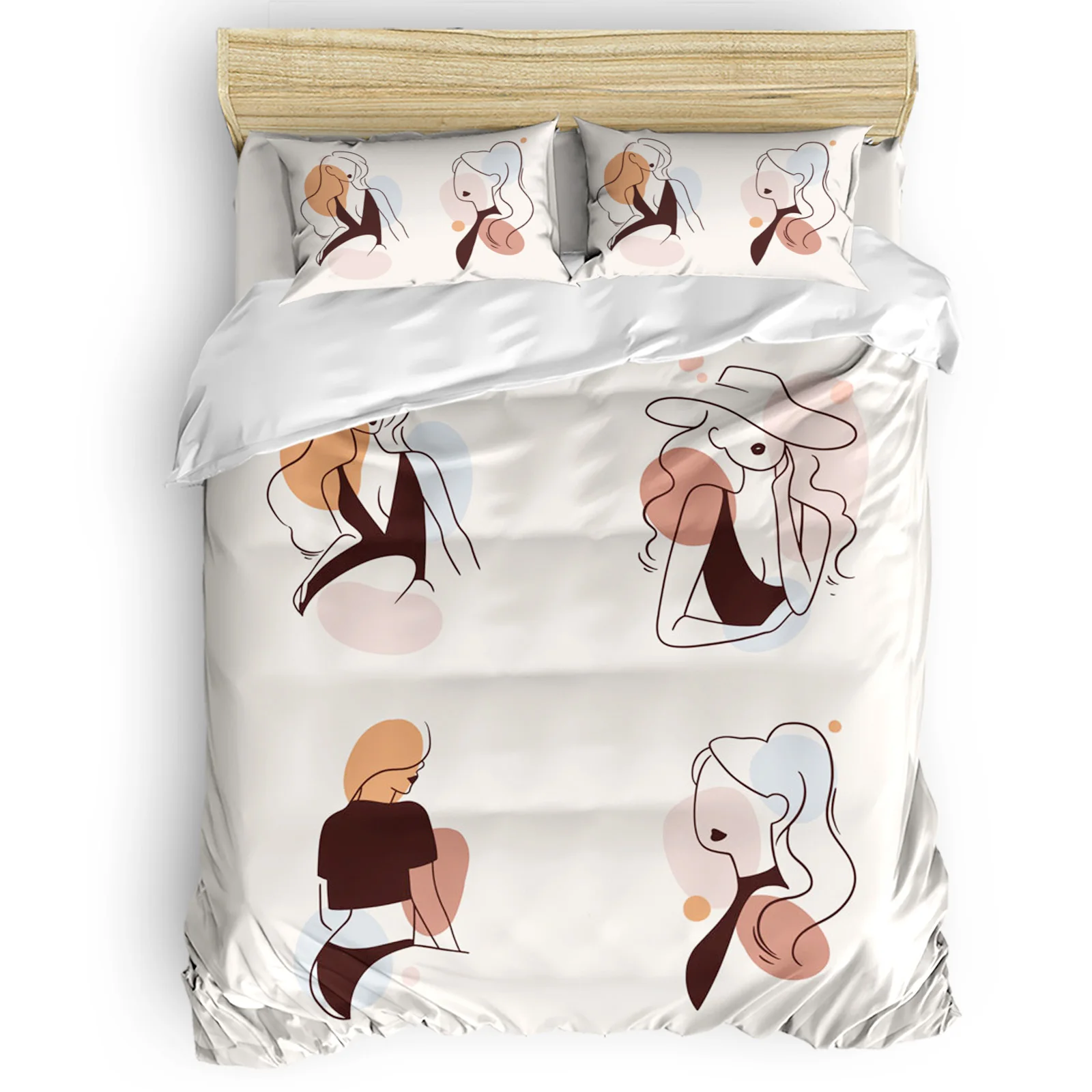 

Minimalism Line Prints Abstract Comfortable Household Goods Bedroom Bed Luxury Duvet Cover 2/3/4 Pieces