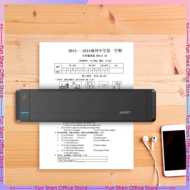 

Mt800 Wireless Bluetooth Portable A4 Printer Office Student Homework Error Printing Thermal Transfer Ribbon Printer