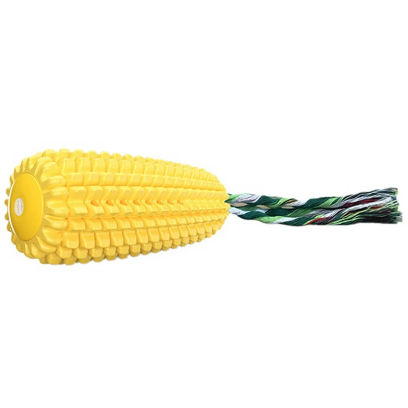 

Corn Dog Chewing Toy Indestructible Dog Toy Corn Molar Stick Cleaning Tooth Belt Rope (Sound)
