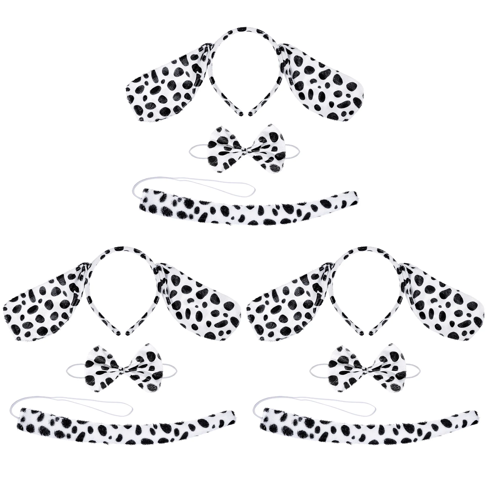 

Beaupretty 3 Sets Halloween Head Hoops Spotty Dog Ears Headbands Bow Ties Tails Sets for Halloween Party Banquet Festival