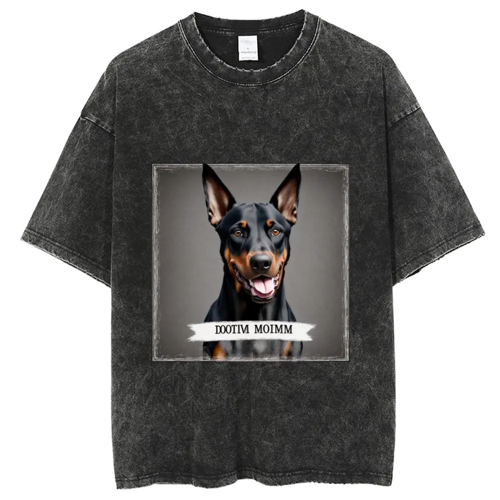 

Vintage Washed T Shirts, Attack On Dog Printed T Shirt For Men, Harajuku Oversize Tee Couple Cotton Fashion Men Y2k Streetwear