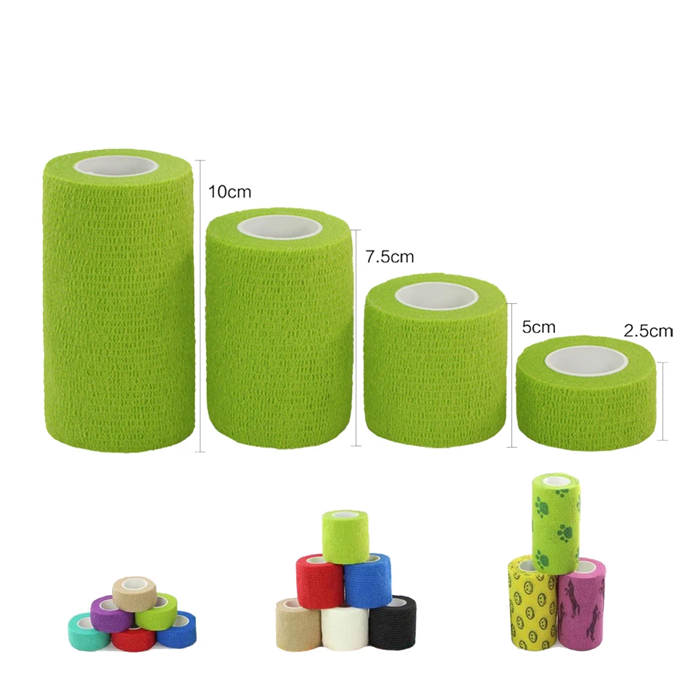 

1 Pcs Medical Therapy Elastic Bandage Knee Protector Self Adhesive Wrap Tape Sports Colorful Printed Finger Joints Pet Tape