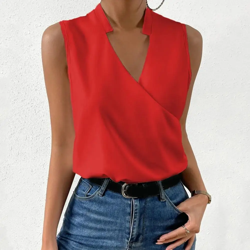 

Stylish Women Vest Thin Anti-pilling Tee Top Summer Pure Color Tank Tops
