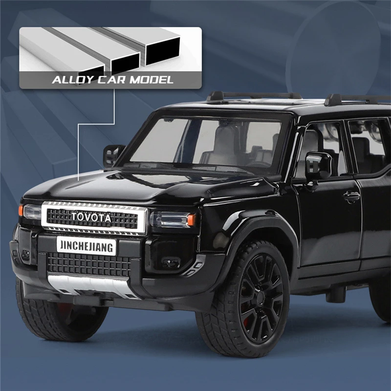 1/32 Toyota 2024 PRADO Land Cruiser модель автомобиля из сплава литой под давлением