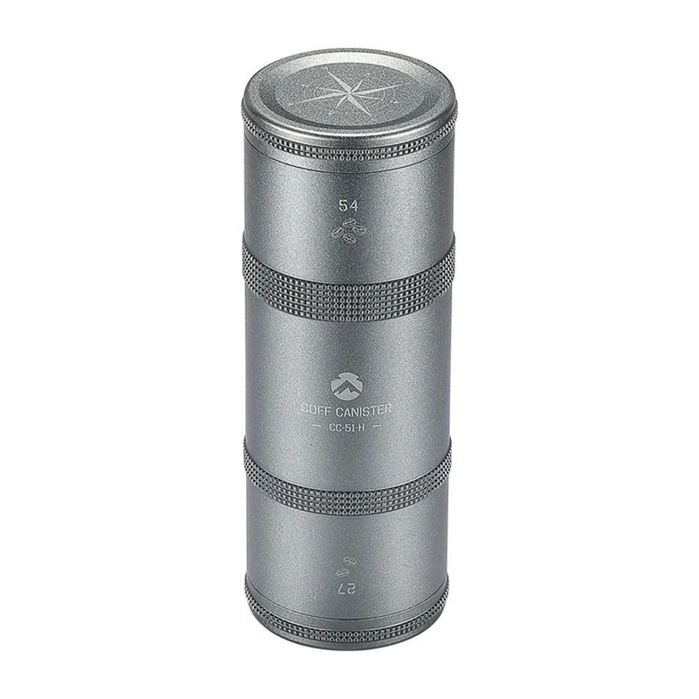 

1 * Can Coffee Beans Can 2-Layer Powder Tea Cans Sealed Cans Travel Storage Aluminum Alloy Anti-drop Lightweight