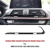carbon fiber car central control air outlet frame trim air conditioner cover for bmw x3 x4 g01 g02 g08 2018 2022 car styling