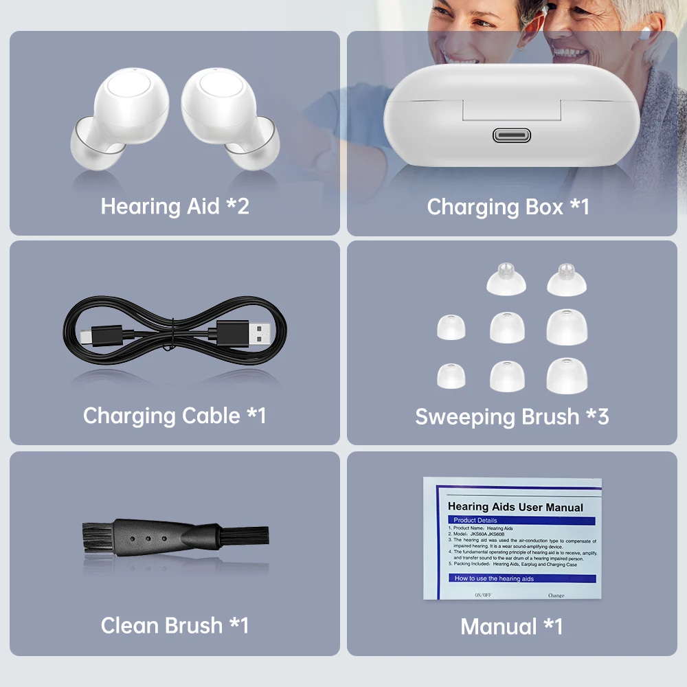 Перезаряжаемый Цифровой Слуховой Аппарат Healthtree 16-канальная Обработка Звука С