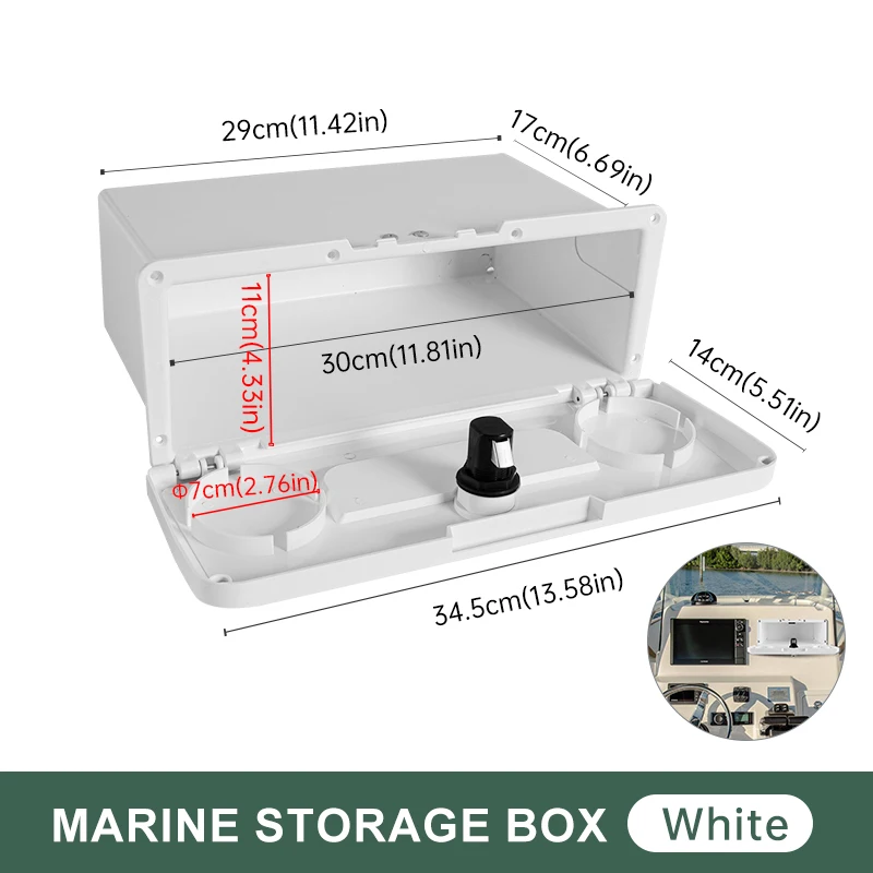 

Roqify морской встраиваемый запираемый перчаточный ящик, отсек для хранения лодочной консоли, приборной панели, органайзер для люка из АБС-пластика