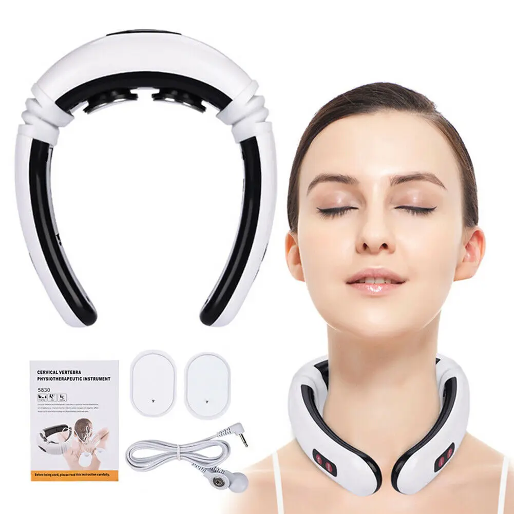 

Deep Tissue Pain Relief Care Cervical Massager Head Shoulder Electric Pulse Neck Massager