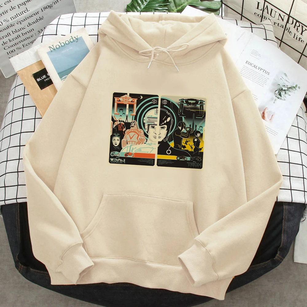 

Женский свитер с капюшоном Tron, флисовый свитер в готическом стиле, уличная одежда, 2023