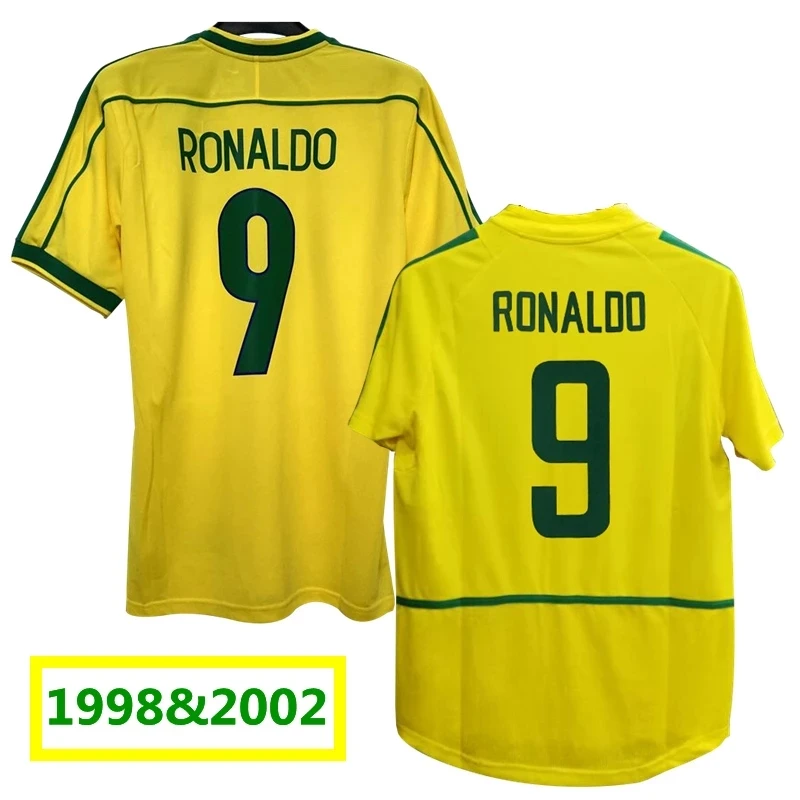 

2002 2004 Retro R. Carlos Rivaldo Classic Men Shirts Vintage Jerseys